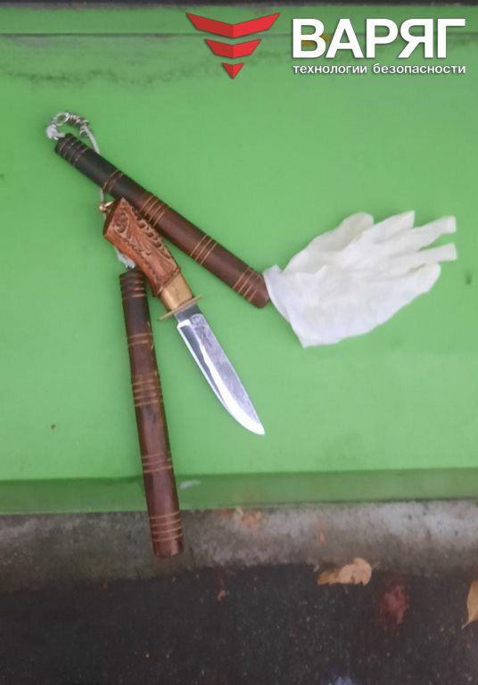 нунчаки и нож Бойцы ГБР скрутили вооружённого хулигана охрана Челябинск Варяг ЧОП ГБР